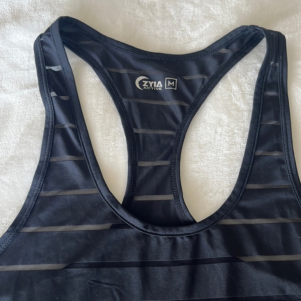 Zyia active sheet stripe tank top. NWOT